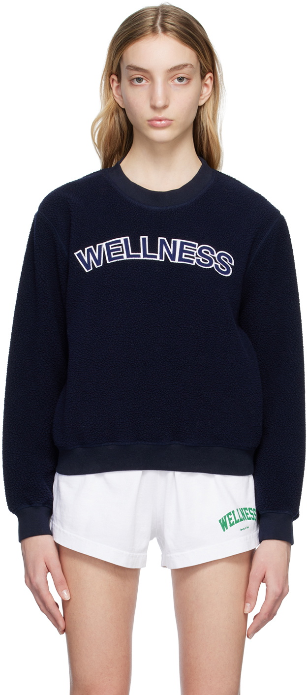 スウェット・トレーナー Sporty & Rich Wellness Sweatshirt CR662NA Sporty & Rich Navy 'Wellness' Sweatshirt Sporty & Rich