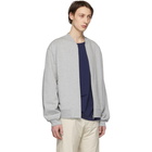 Dries Van Noten Grey Hoddan Hand Zip-Up Sweatshirt