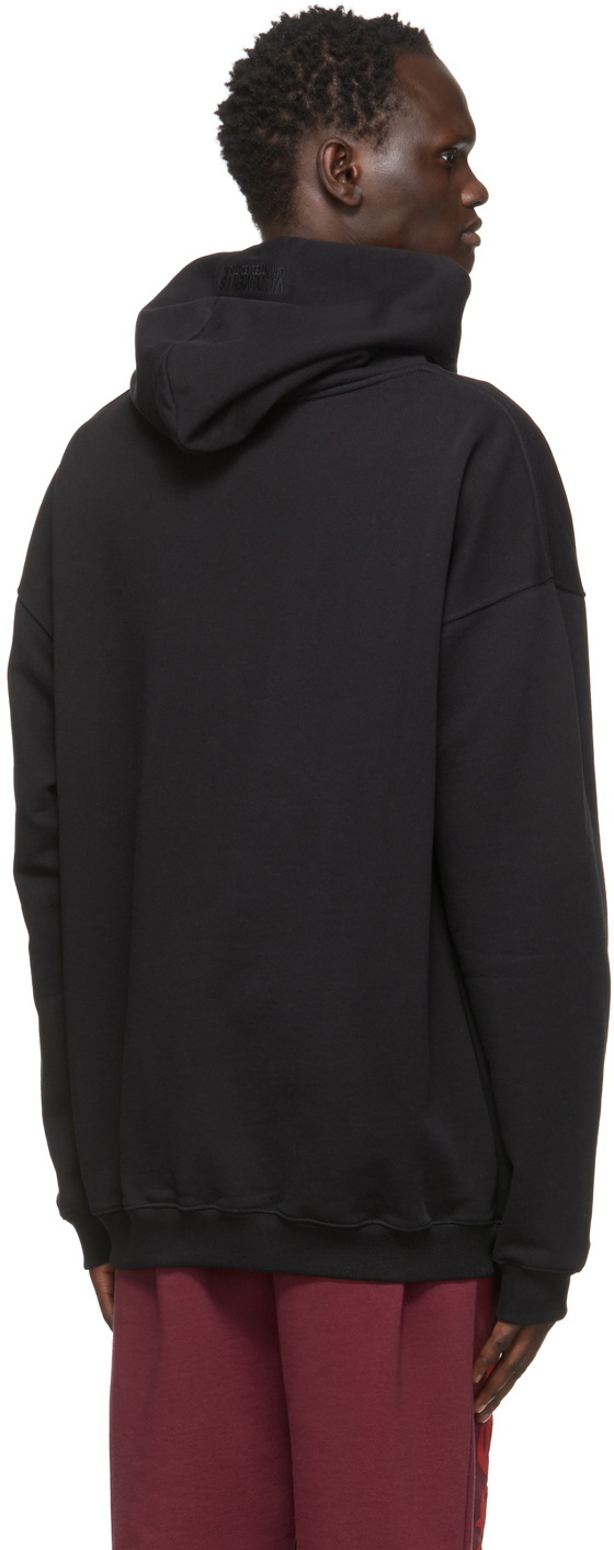 トップス Vetements 21ss Logo Patch Hoodie VETEMENTS Men's Patch Logo Hoodie in Black Vetements