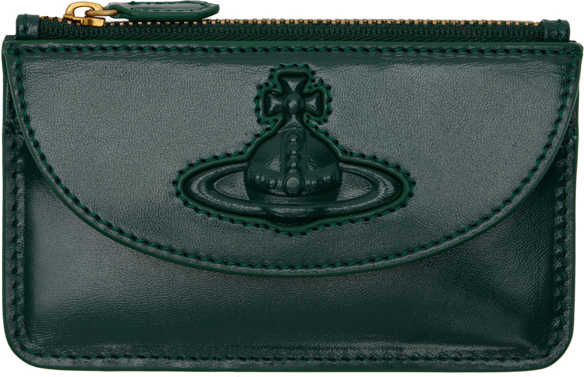 Vivienne Westwood Green Half Moon Card Holder Vivienne Westwood