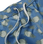 Hartford - Mid-Length Printed Swim Shorts - Blue