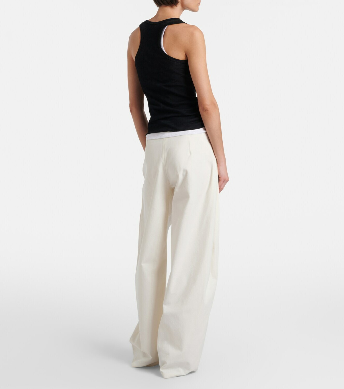 The Row Galileo cotton and silk barrel-leg pants