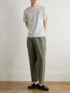 Folk - Striped Organic Cotton-Jersey T-Shirt - Neutrals