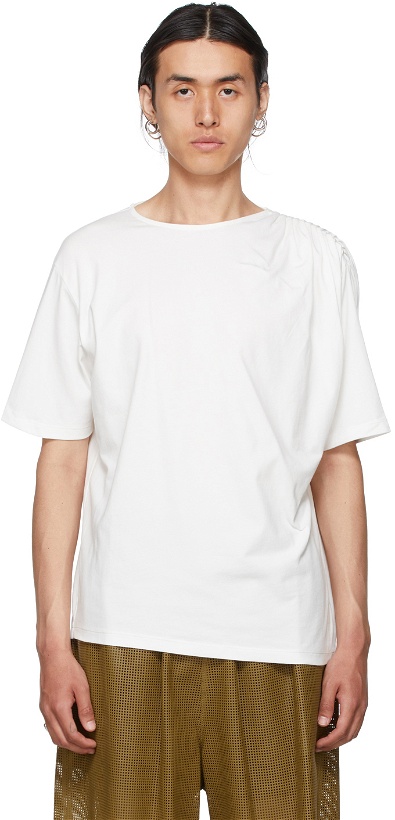 Photo: Vejas White Grecian Shoulder T-Shirt