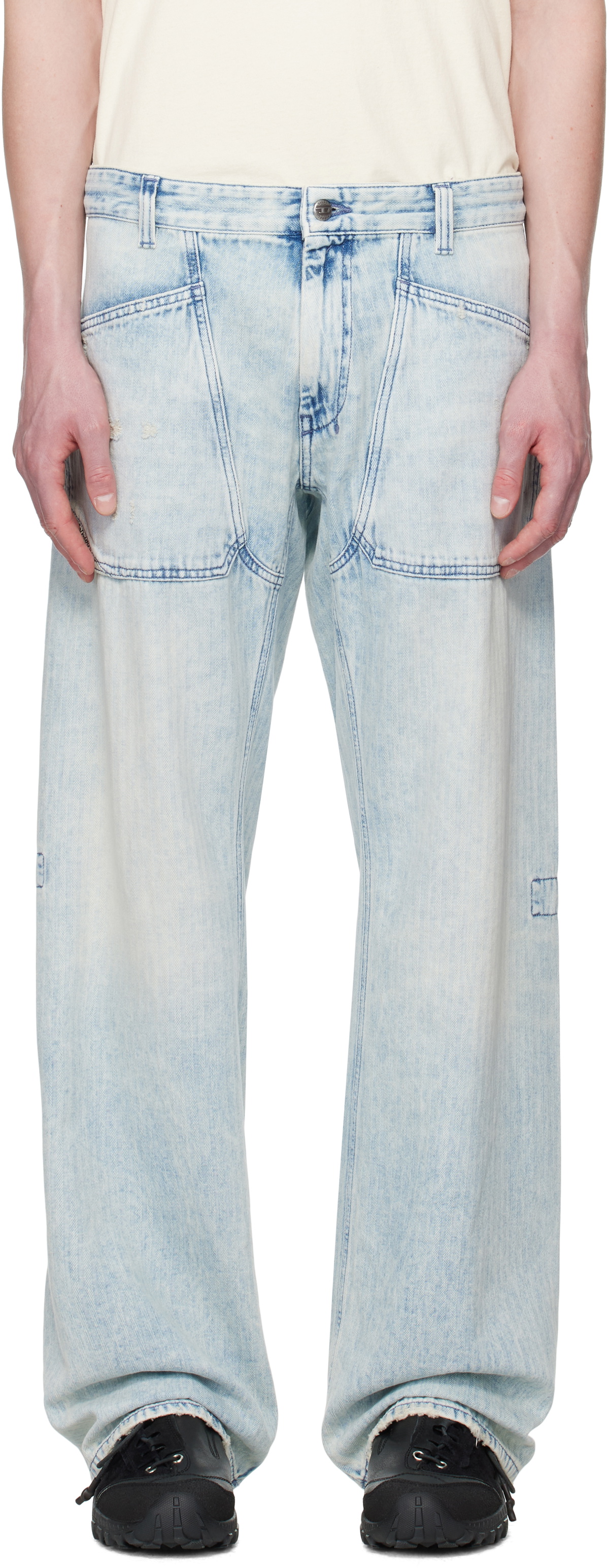 Diesel Blue Relaxed D-Zeta 09l60 Jeans Diesel