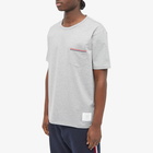 Thom Browne Men's Medium Weight Jersey Pocket T-Shirt in Light Grey