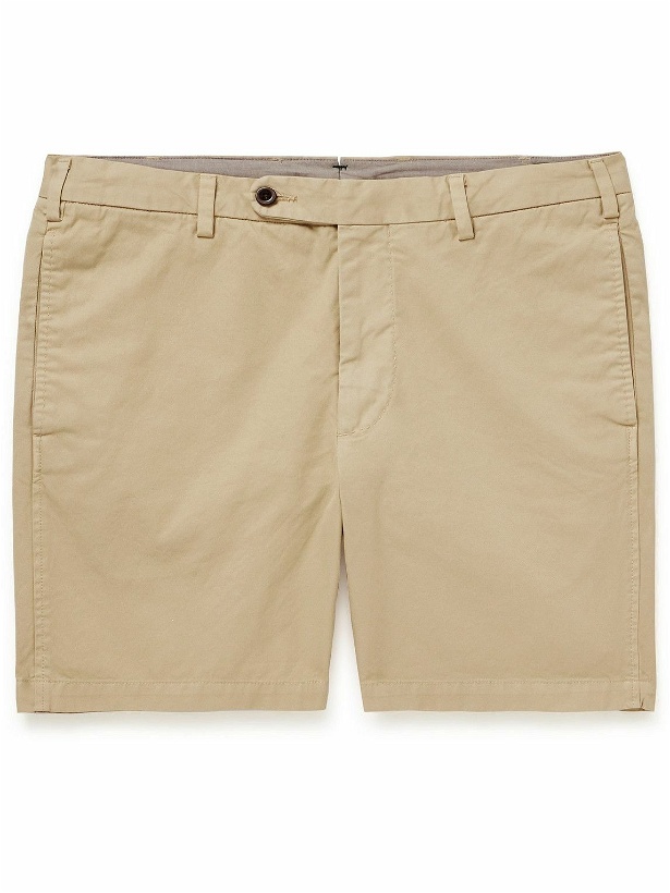 Photo: Sid Mashburn - Straight-Leg Garment-Dyed Cotton-Twill Shorts - Neutrals