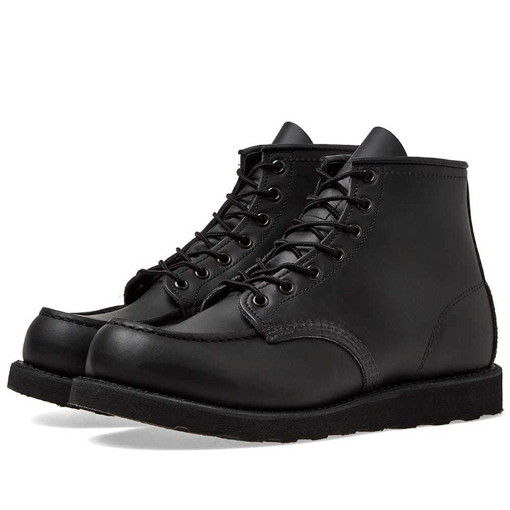 Photo: Red Wing 8137 Heritage Work 6" Moc Toe Boot All Black Chrome