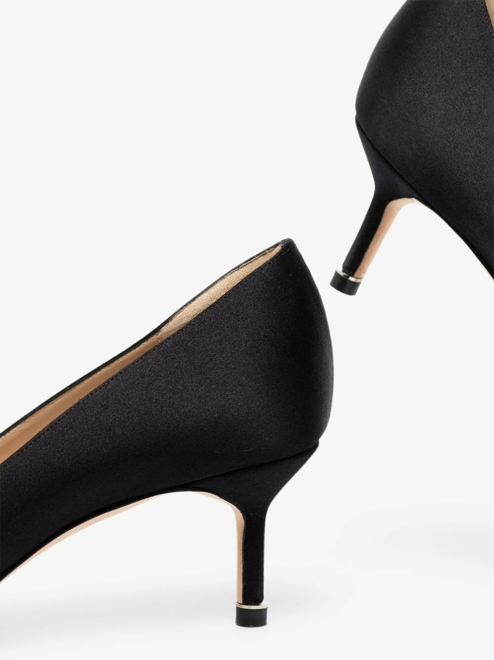 Manolo Blahnik Black Hangisi 50 Satin Pumps Manolo Blahnik