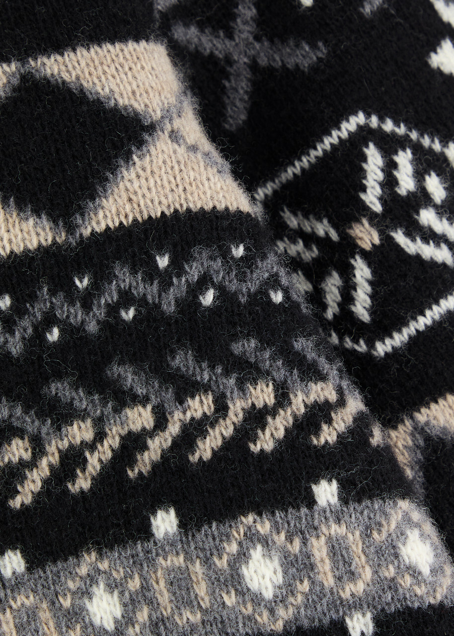 Skall Studio Ellinor Fair-Isle Wool Jumper Black Grey