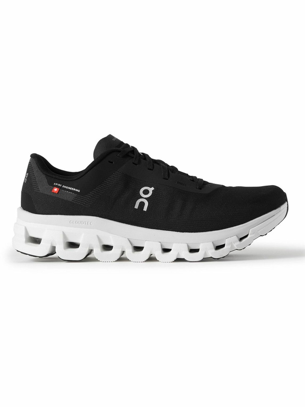 Photo: ON - Cloudflow 4 Rubber-Trimmed Mesh Running Sneakers - Black