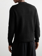 Zegna - Ribbed Oasi Cashmere and Cotton-Blend Cardigan - Black