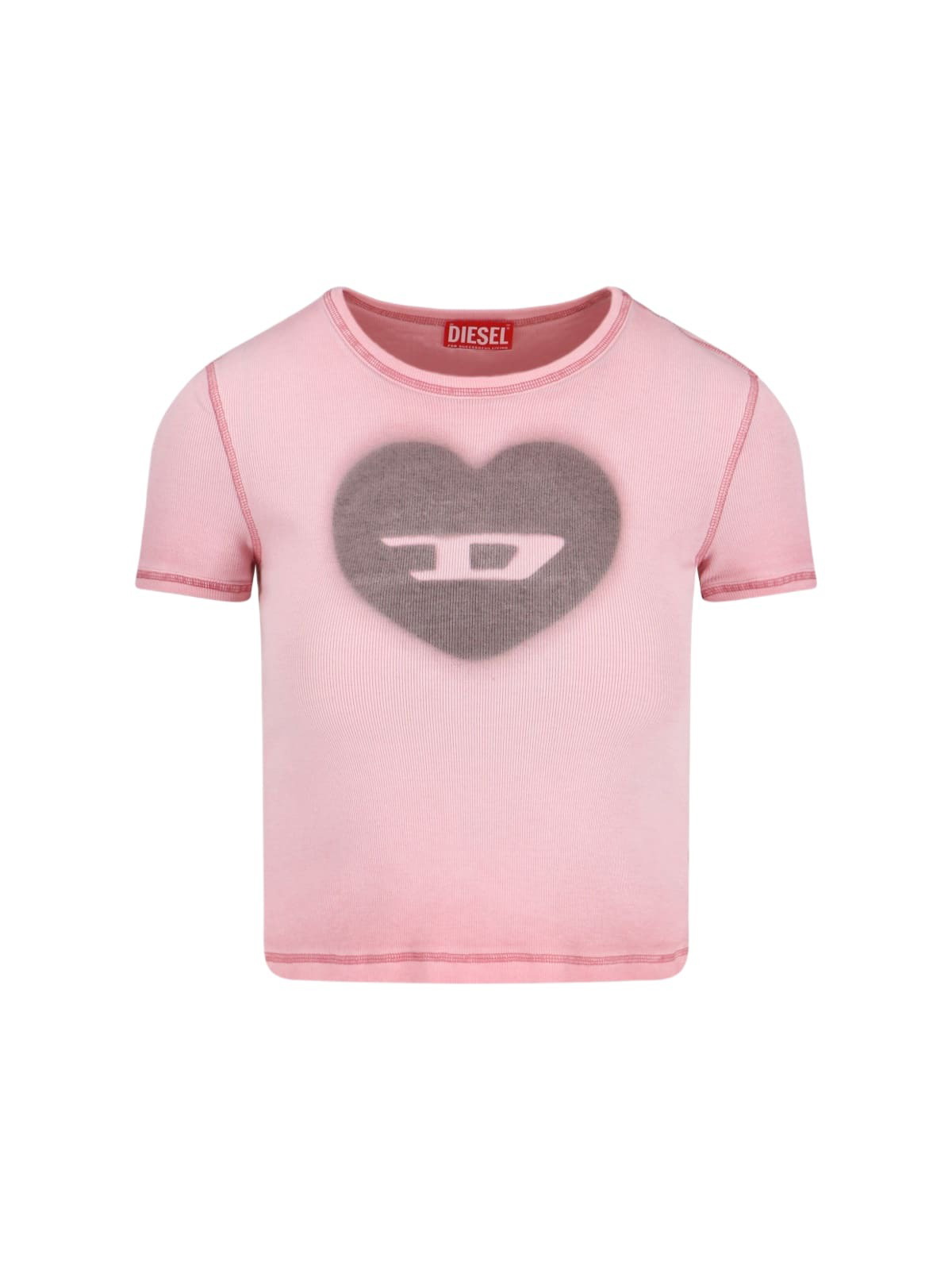 Diesel White T-Uncutie-Divstroyed T-Shirt Diesel