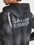 Satoshi Nakamoto - Logo-Embroidered Cotton-Jersey Zip-Up Hoodie - Black