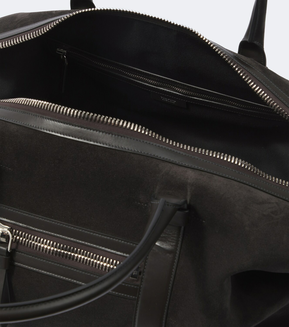 Tom Ford Buckley leather-trimmed suede duffel bag