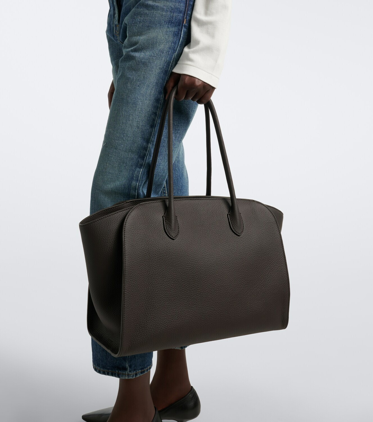 The Row Marlo 14 leather tote bag