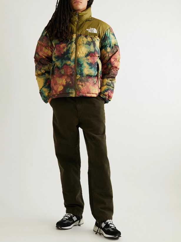 Photo: The North Face - 1996 Retro Nuptse Printed Quilted DWR-Coated Ripstop Down Jacket - Green