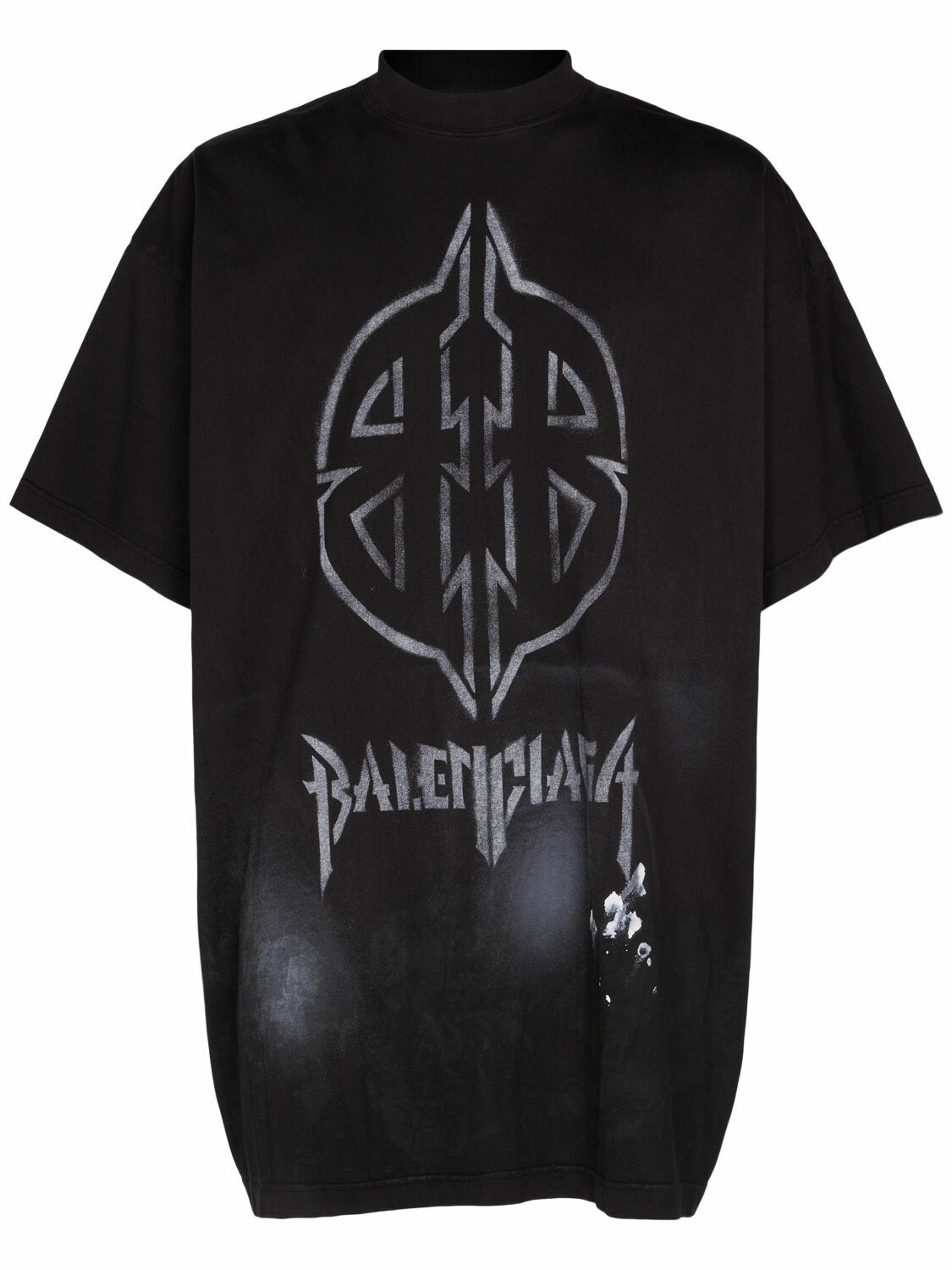 BALENCIAGA Metal Bb Stencil Vintage Cotton T-shirt Balenciaga