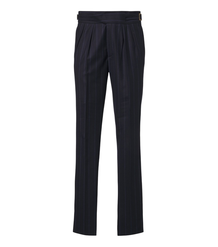 Photo: Rubinacci Striped virgin wool straight pants