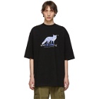 Maison Kitsune Black ADER Error Edition Bitmap Fox T-Shirt