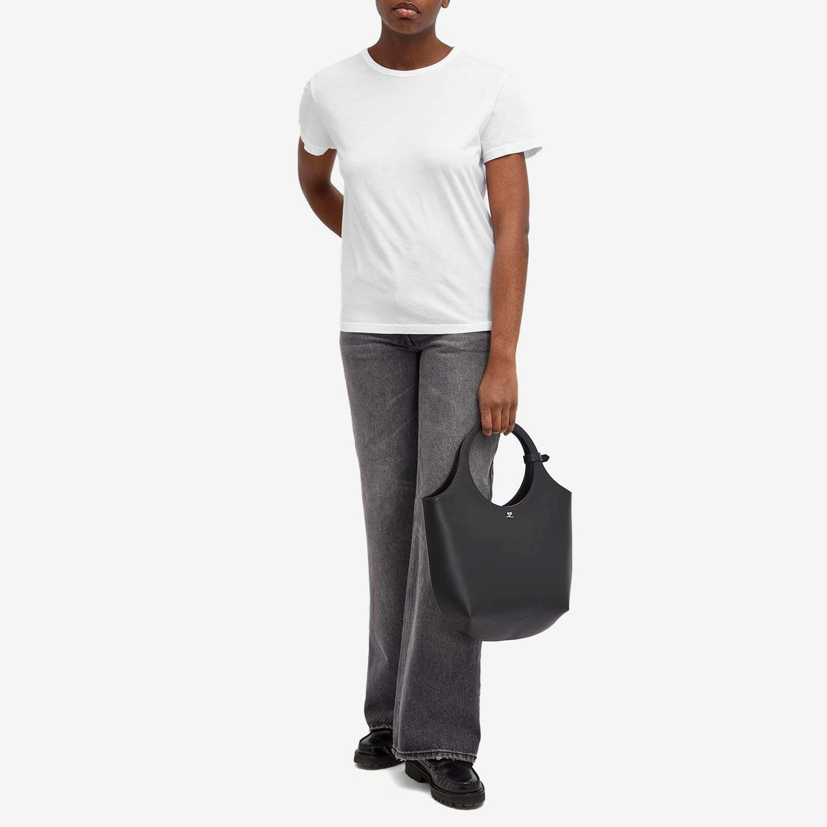 DONNI. Women's Jersey Relaxed T-Shirt in Powder