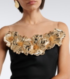 David Koma Embellished floral-appliqué minidress
