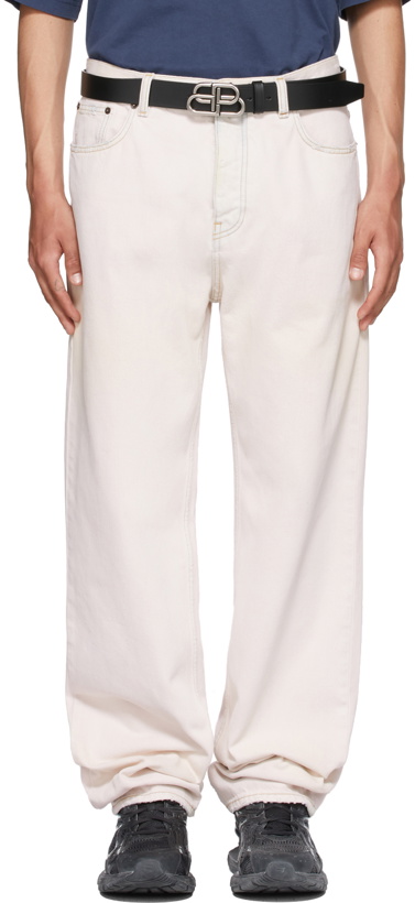 Photo: Balenciaga Off-White Authentic Denim Jeans