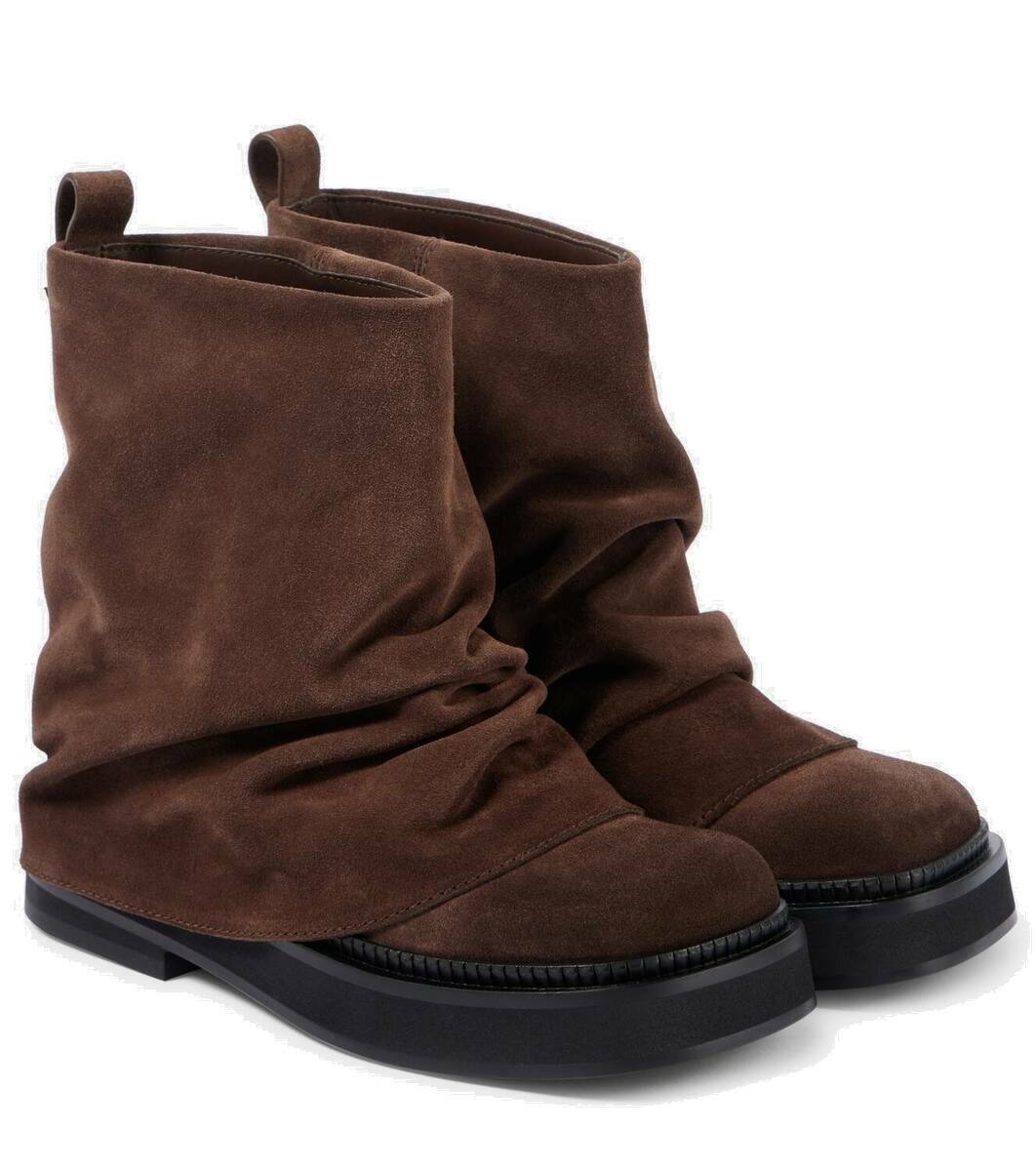 【関税込み】The Attico オフホワイト Mini Robin ブーツ The Attico Mini Robin suede ankle boots The Attico