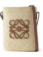 Loewe - Paula's Ibiza Leather-Trimmed Raffia Bucket Bag