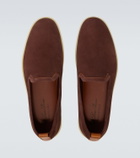 Loro Piana Venice Walk suede slip-on shoes