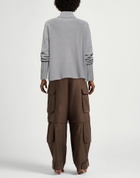 Manila Grace Womens Turtleneck in Grey