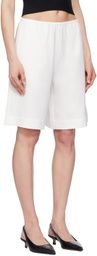 LESET White Arielle Shorts