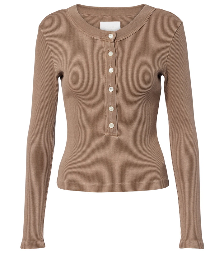 Photo: Citizens of Humanity Varra ribbed-knit Henley shirt