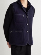 Visvim - Boa Reversible Wool-Fleece Gilet - Blue