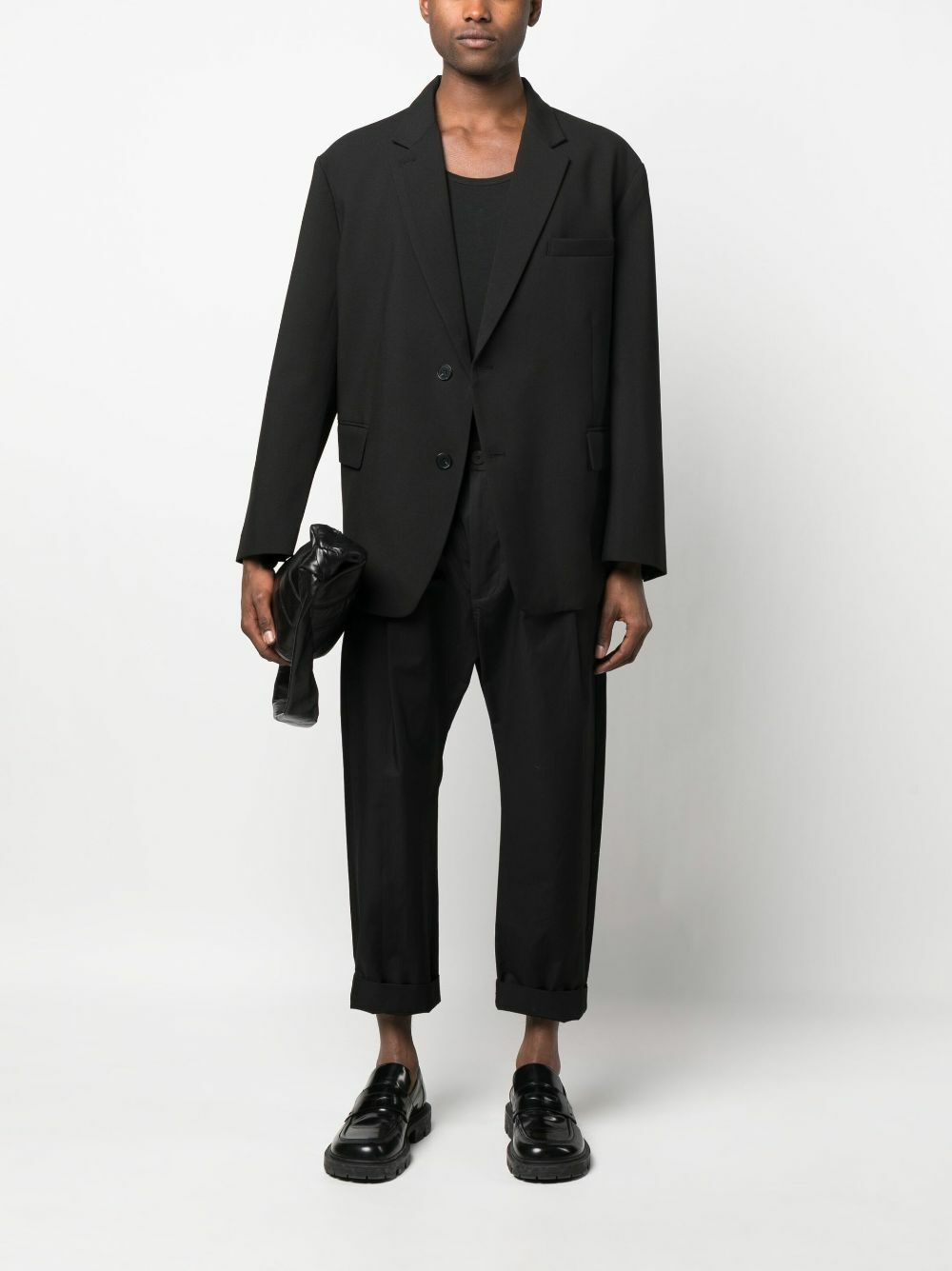 The Frankie Shop Black Beo Single-Breasted Blazer