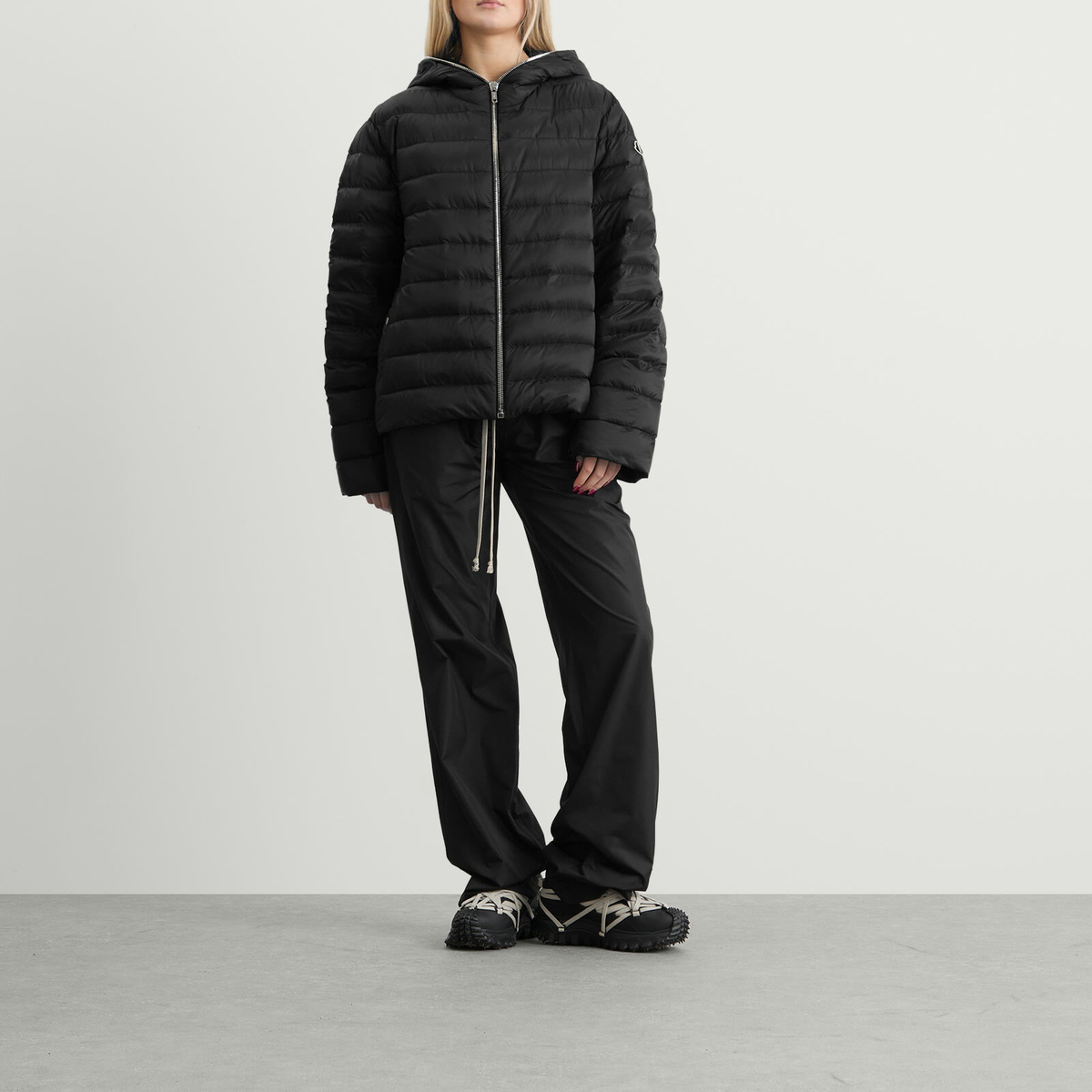 Rick Owens x Moncler Drawstring Trousers in Black