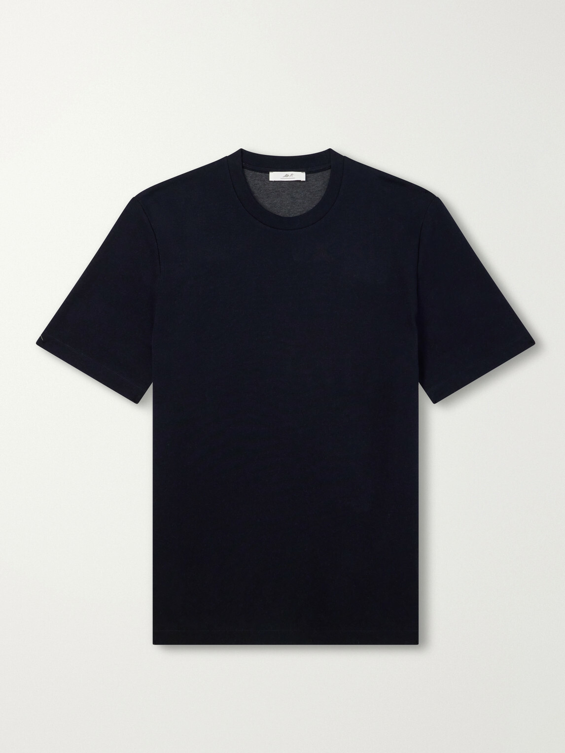 Mr P. - Cotton-Blend Double-Faced Jersey T-shirt - Blue