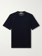 Mr P. - Cotton-Blend Double-Faced Jersey T-shirt - Blue