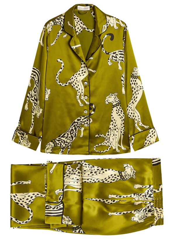 Photo: Olivia Von Halle Lila Silk-satin Pyjama set Olive