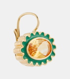 Aliita Margarita 18kt gold earrings with citrine and enamel