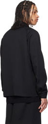 FUMITO GANRYU Black Ventilation Wool Jacket