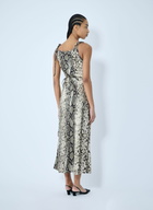 Acne Studios Satin Python Print Midi Dress