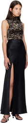 Nanushka Black Harlow Maxi Skirt