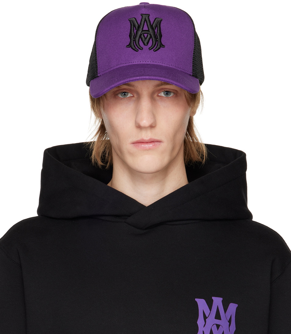 AMIRI Purple & Black Embroidered Cap Amiri