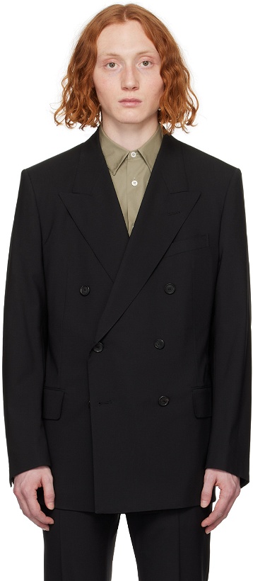 Photo: Dunhill Black Double-Breasted Blazer