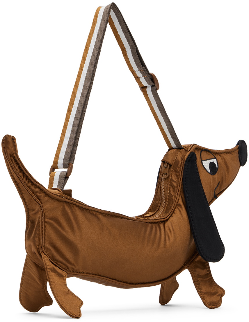 Mini Rodini Kids Brown Dog Crossbody Bag