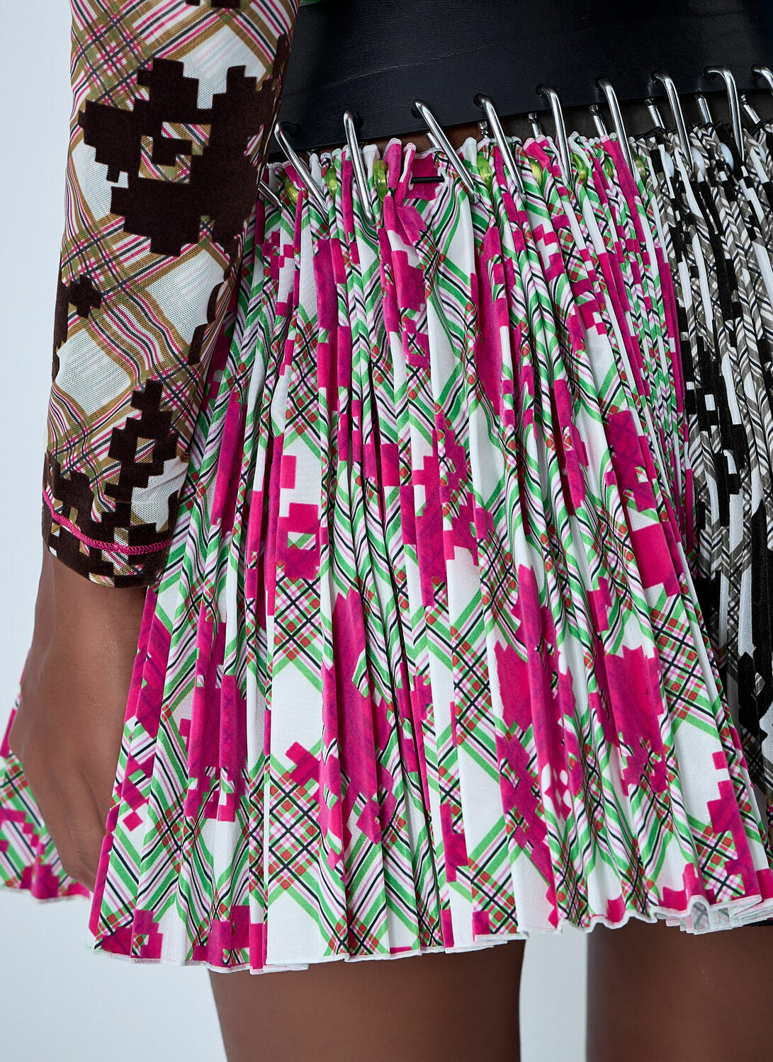 Chopova Lowena Pixel Party Mini Carabiner Skirt