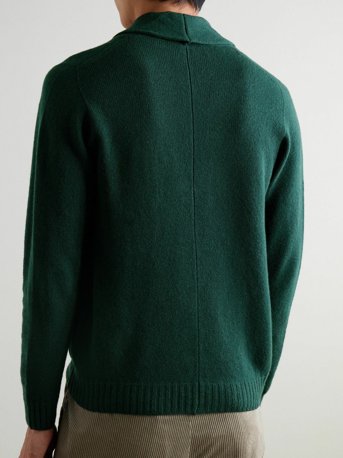 John Smedley - Rockford Shawl-Collar Recycled-Cashmere and Merino Wool-Blend Cardigan - Green