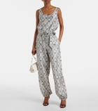 Loro Piana Nadia printed silk shantung jumpsuit