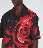 Alexander McQueen Floral cotton poplin bowling shirt